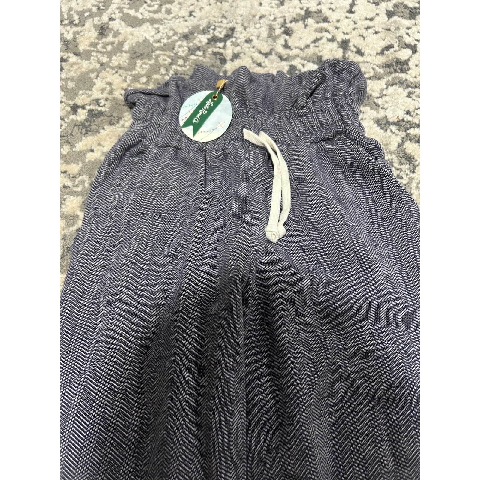 Nwt Little Road Co Girls Herringbone Paper Bag Pants Size 6y — image 2 of 8